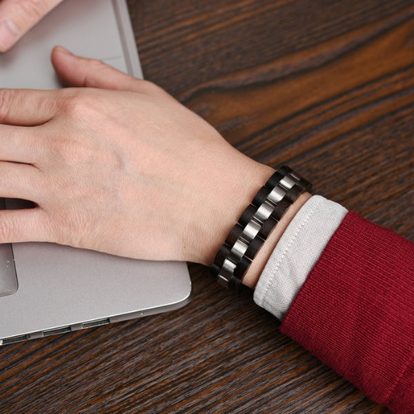 bracelet noir bois homme