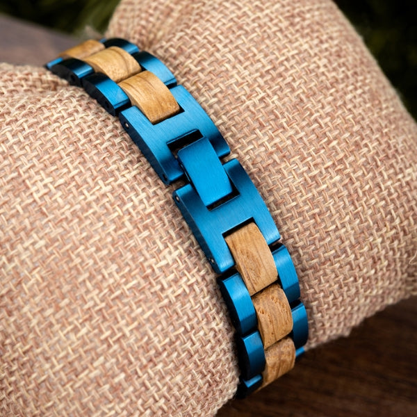 bracelet bois bleu pour homme
