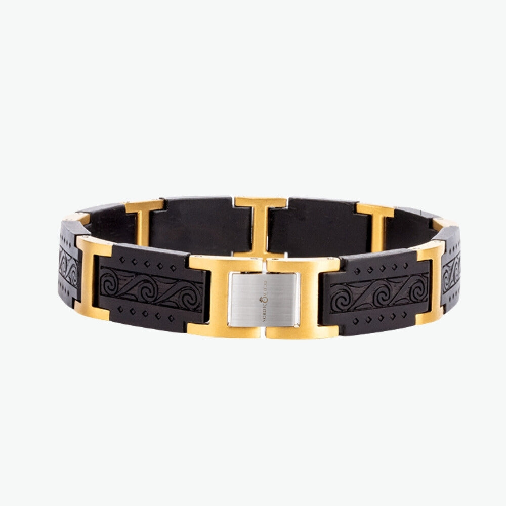 bracelet homme bois noir