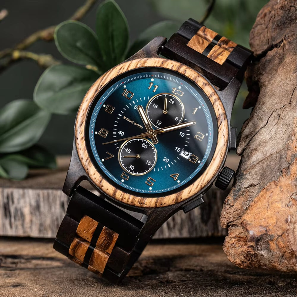 montre-bois-bleu-homme-chronos