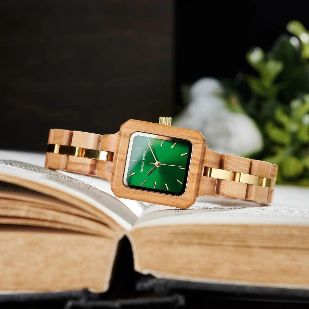 montre-bois-cadran-vert