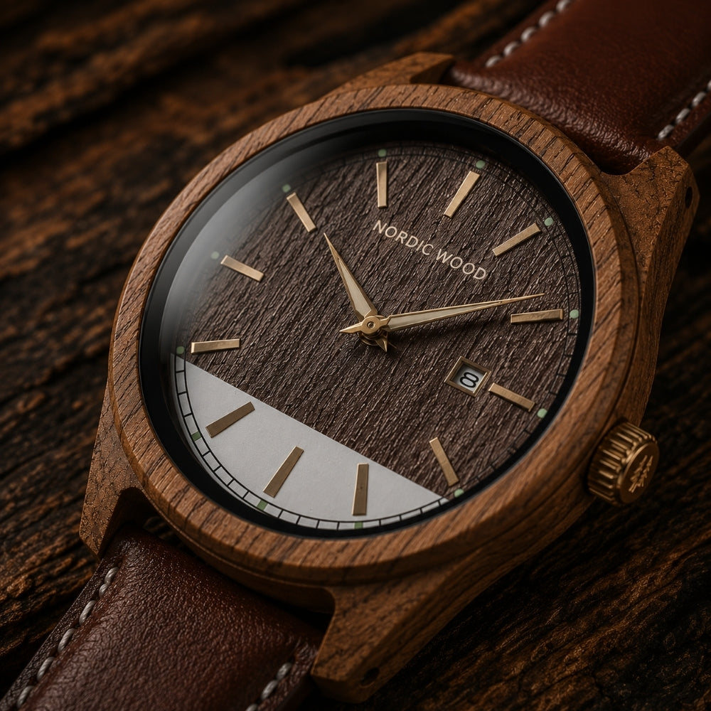 montre-cadran-bois-bracelet-cuir