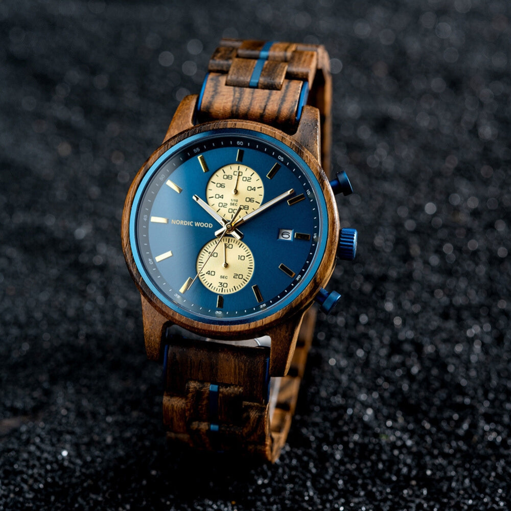montre-en-bois-cadran-bleu
