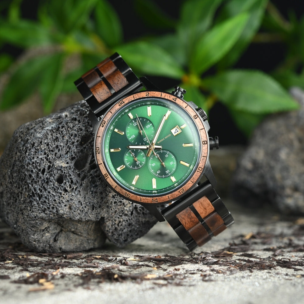 montre-en-bois-cadran-vert
