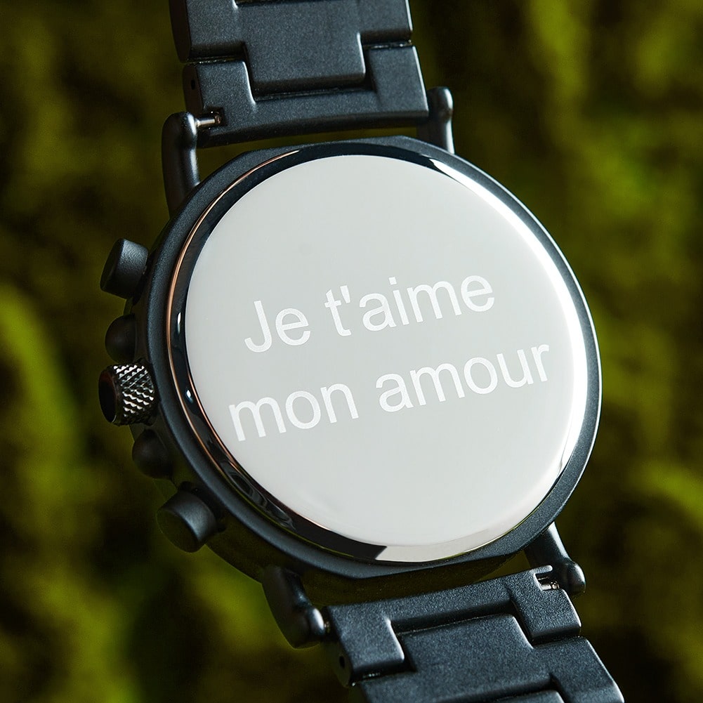 montre en bois personnalisée