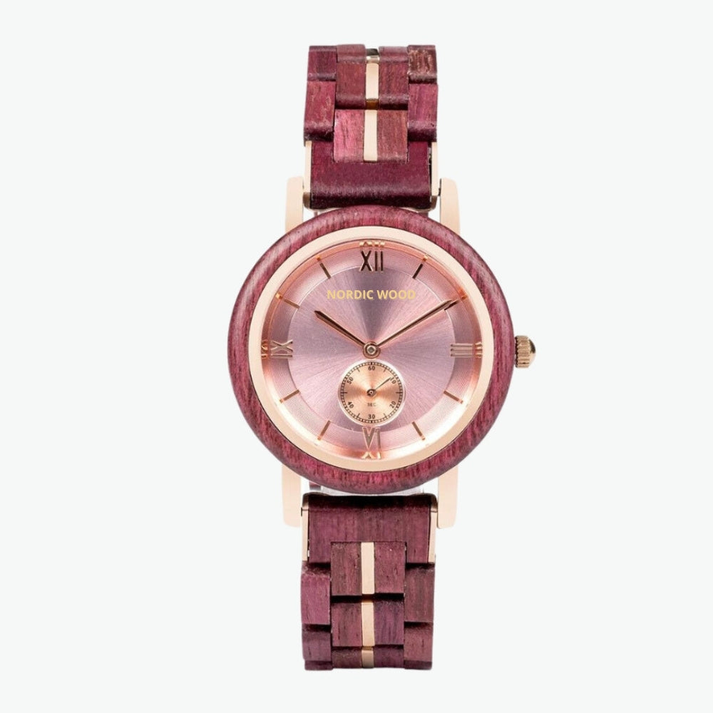 montre-rose-bois-femme