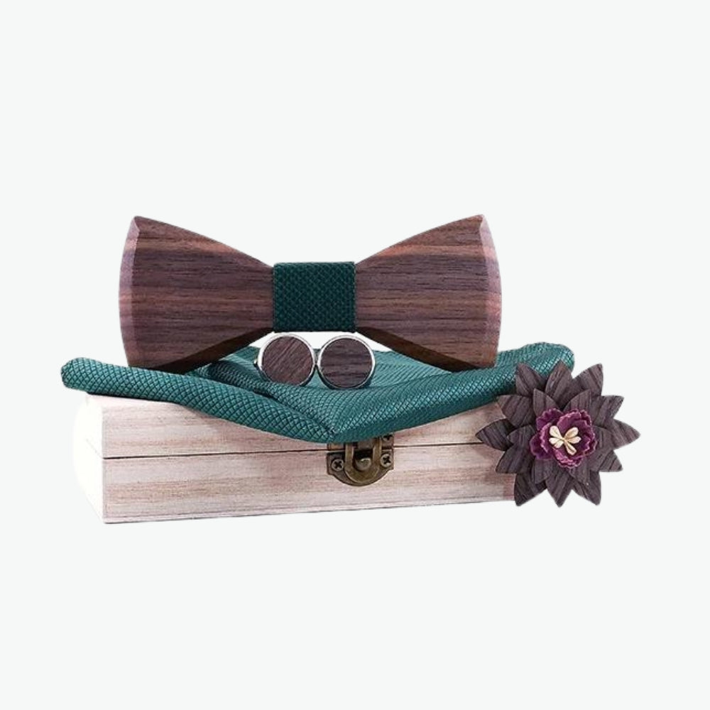 noeud papillon mariage vert