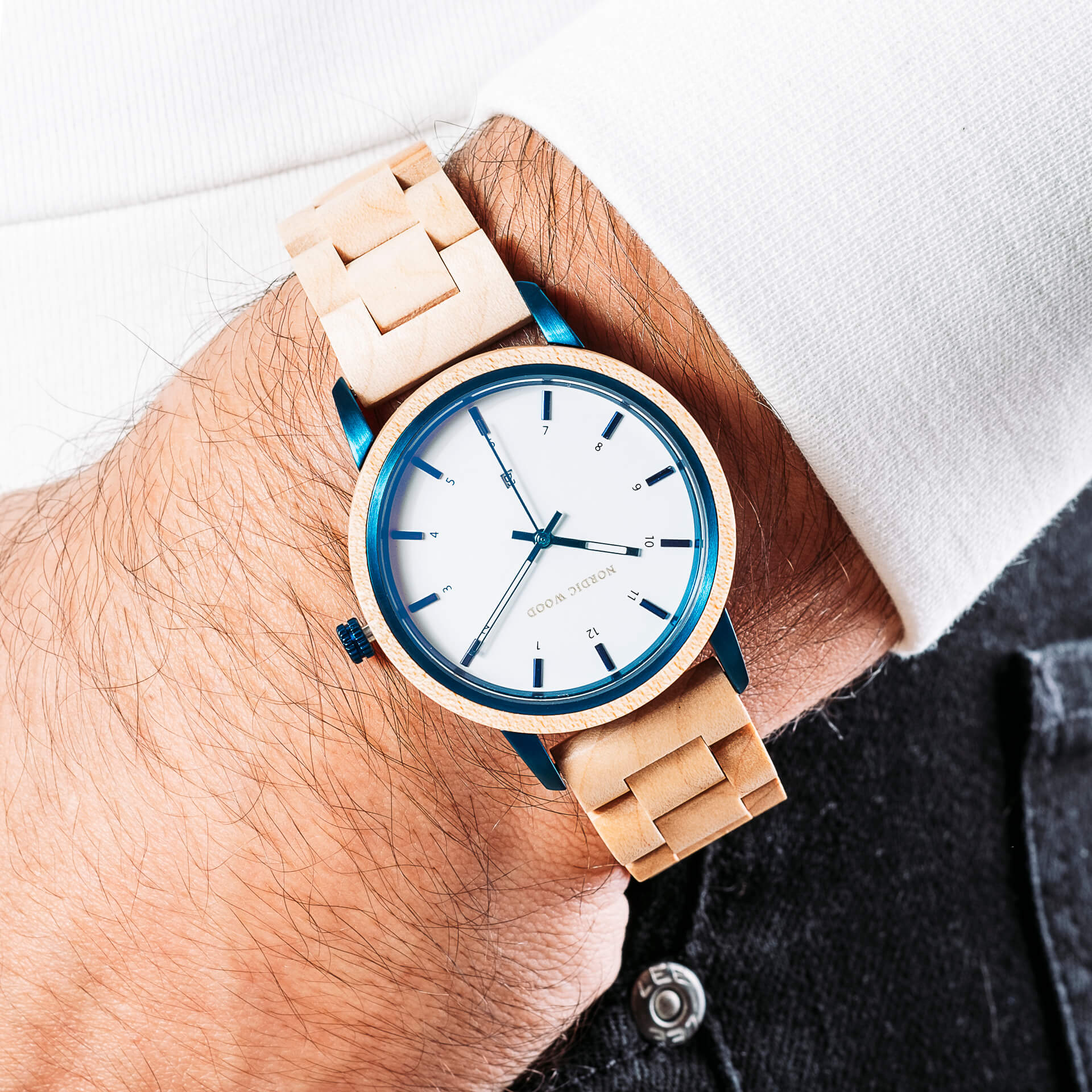 Montre en Bois Homme - White Wood