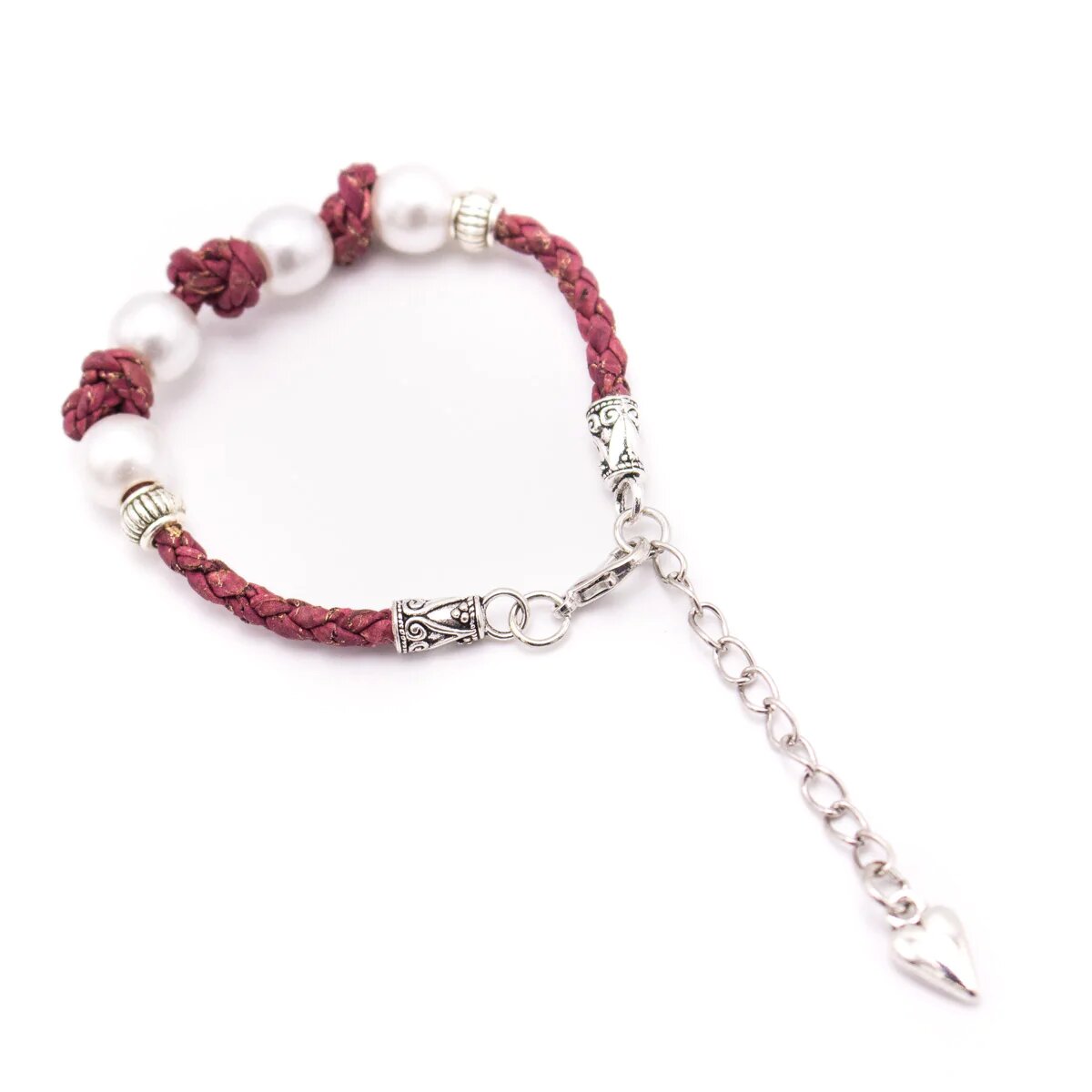 bracelet avec perles blanches