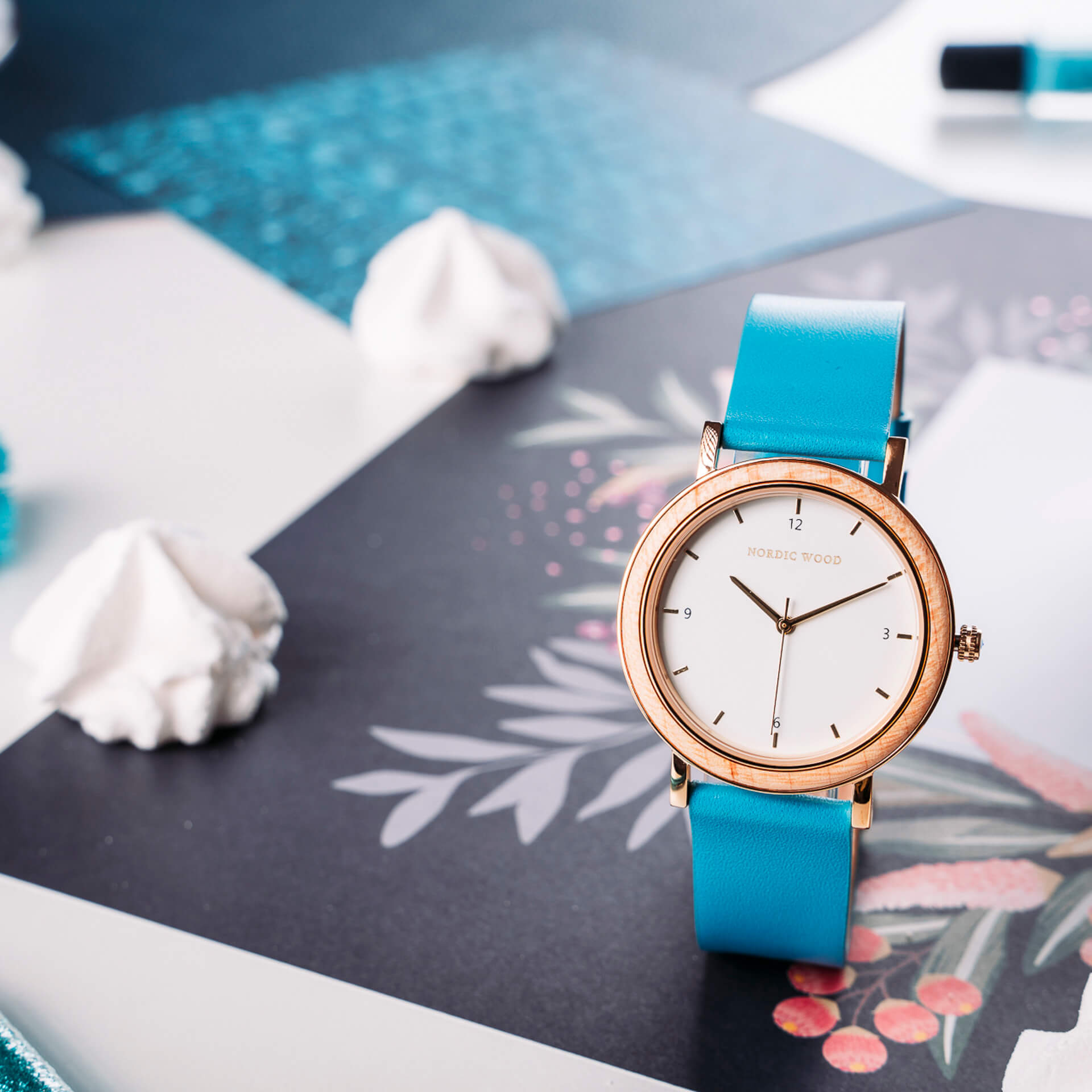 Montre en Bois Femme - Pure Blue