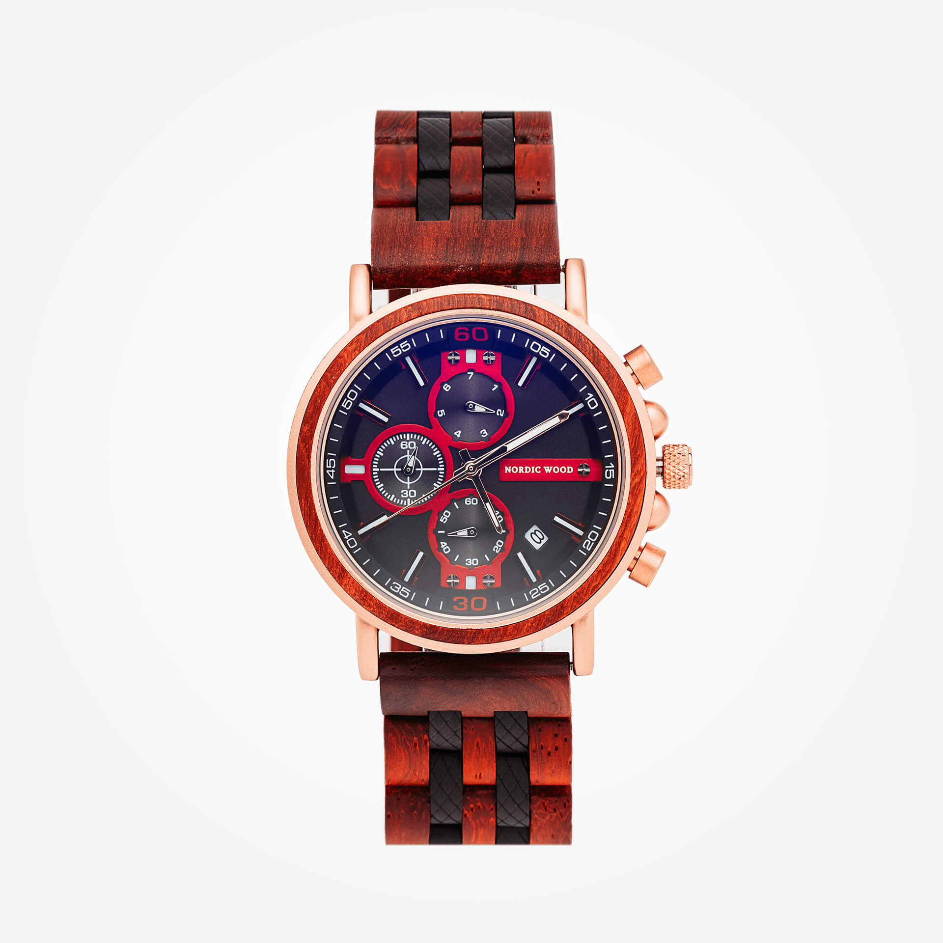 Montre en Bois Homme - Wild Red