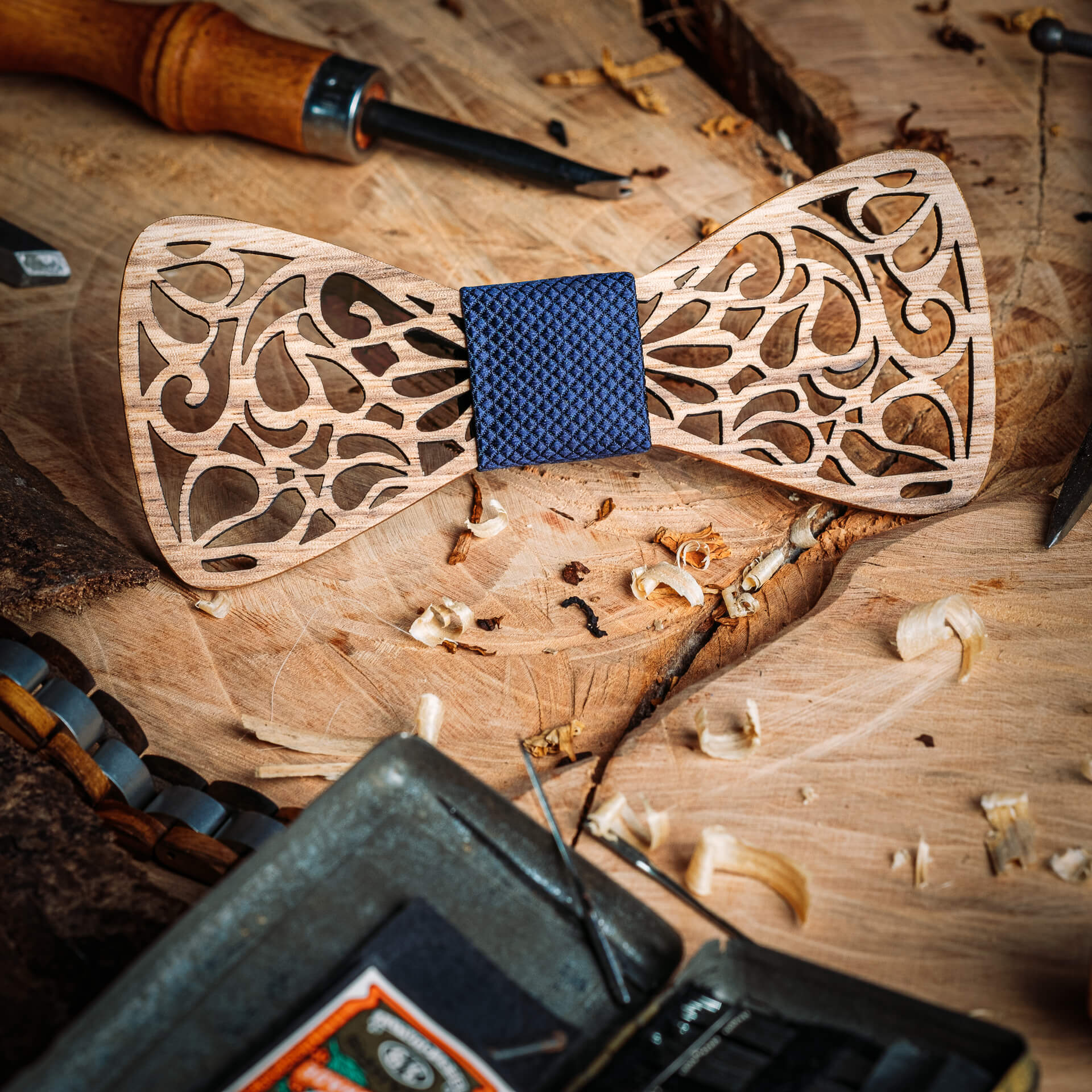 Noeud Papillon en Bois - Kauri Bleu