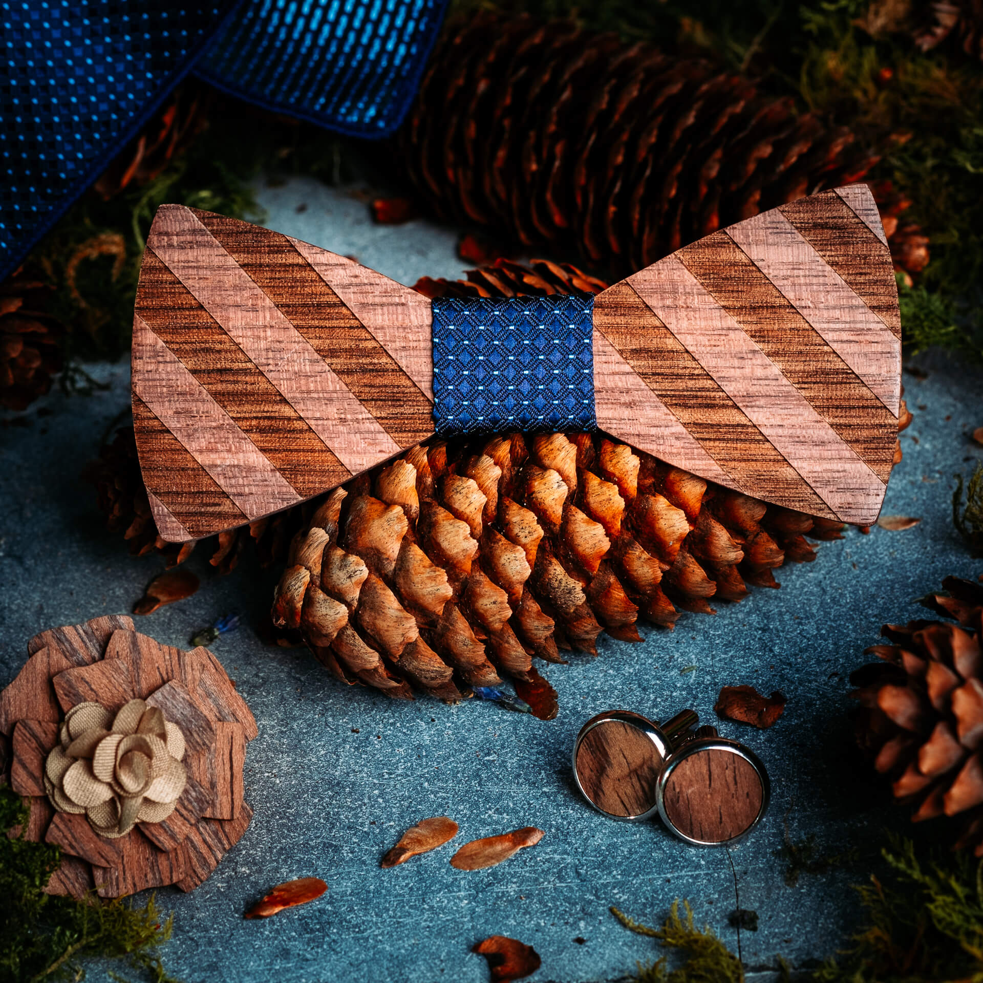 Coffret Noeud Papillon - Cerisier Pois