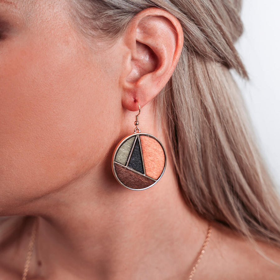 boucles oreilles femme bois