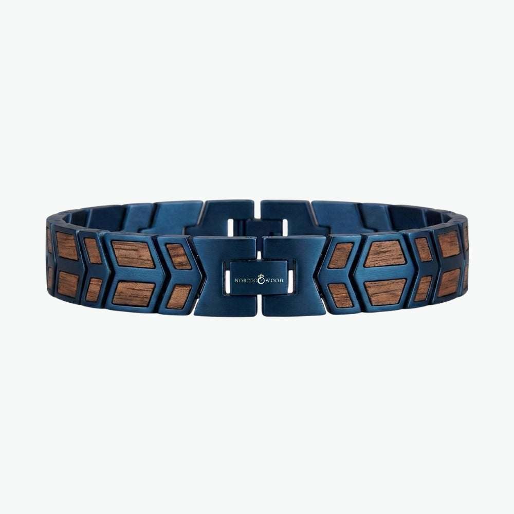 bracelet-bois-acier-bleu-nordic-wood