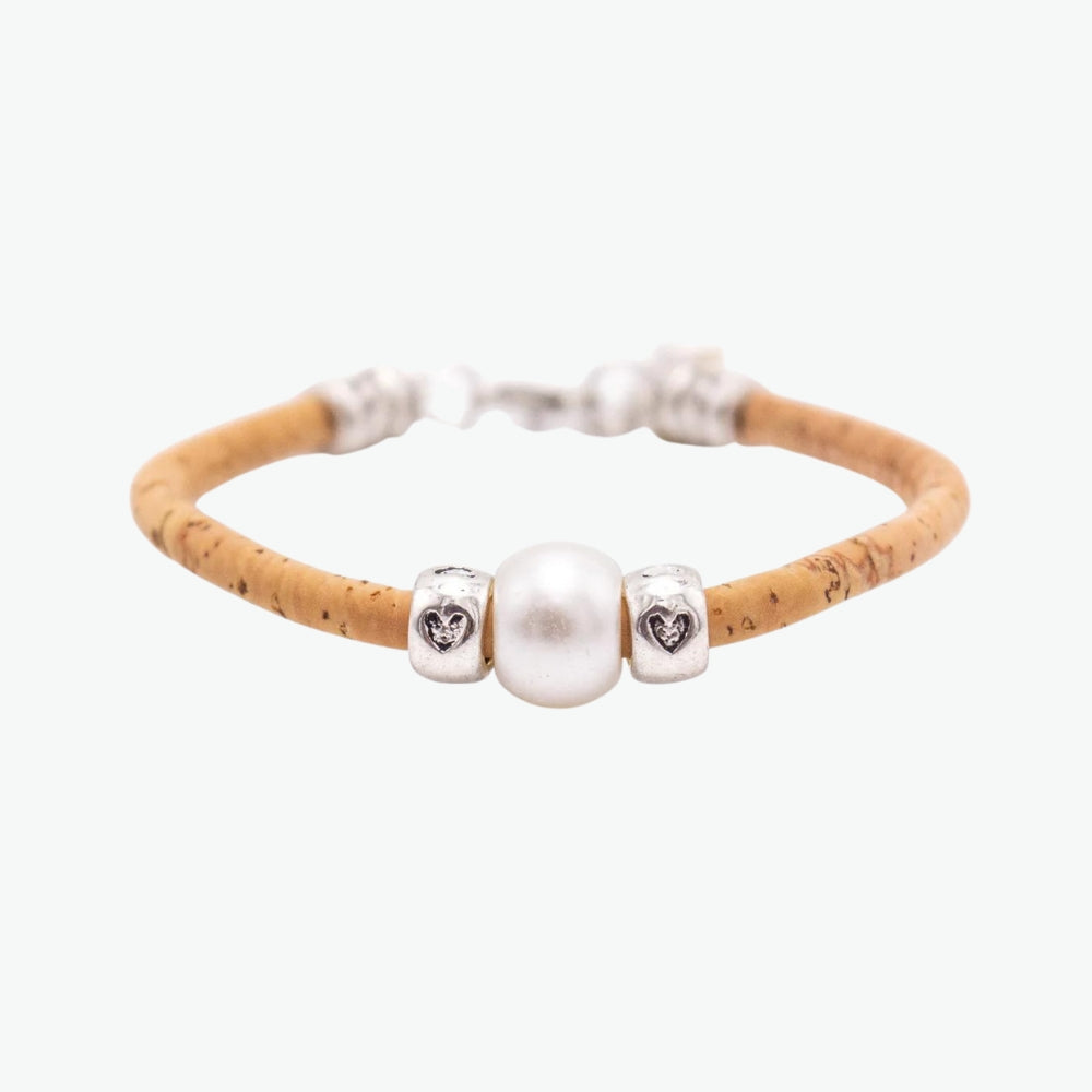 bracelet femme perles blanches