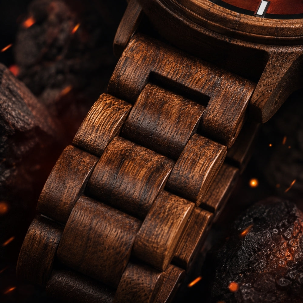 bracelet bois de noyer montre