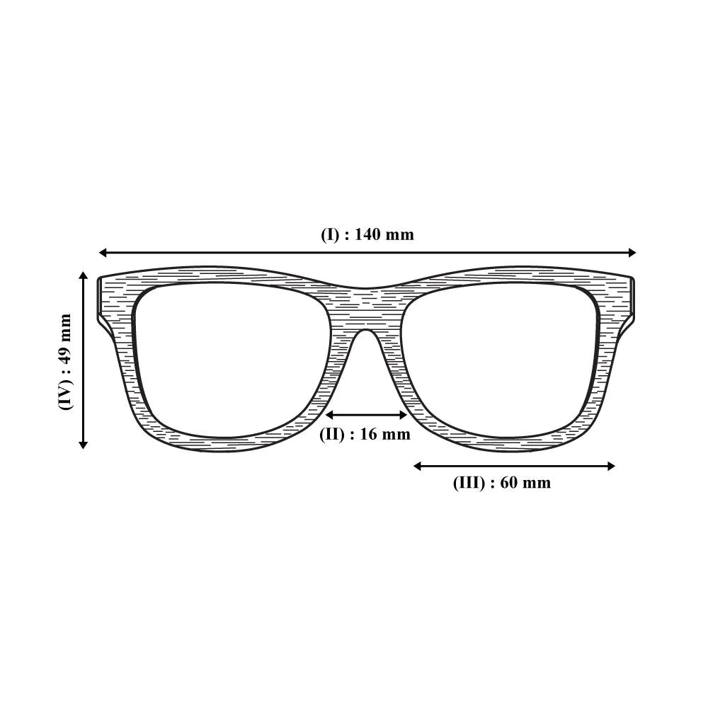 Lunettes de Soleil en Bois - Wayfarer Chocolate