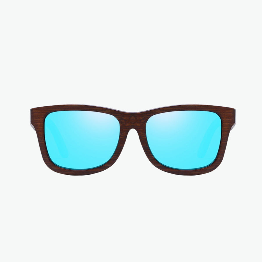 lunettes de soleil bleu bambou