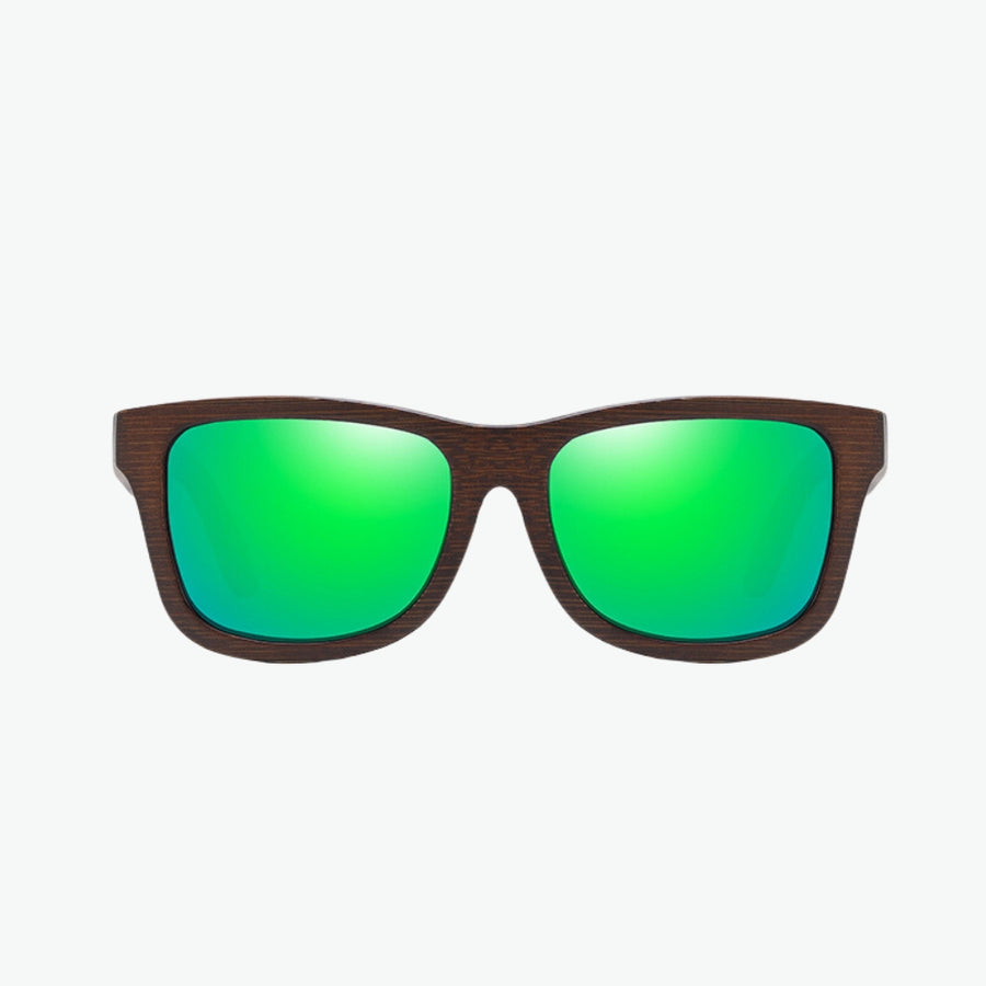 lunettes soleil bambou verte
