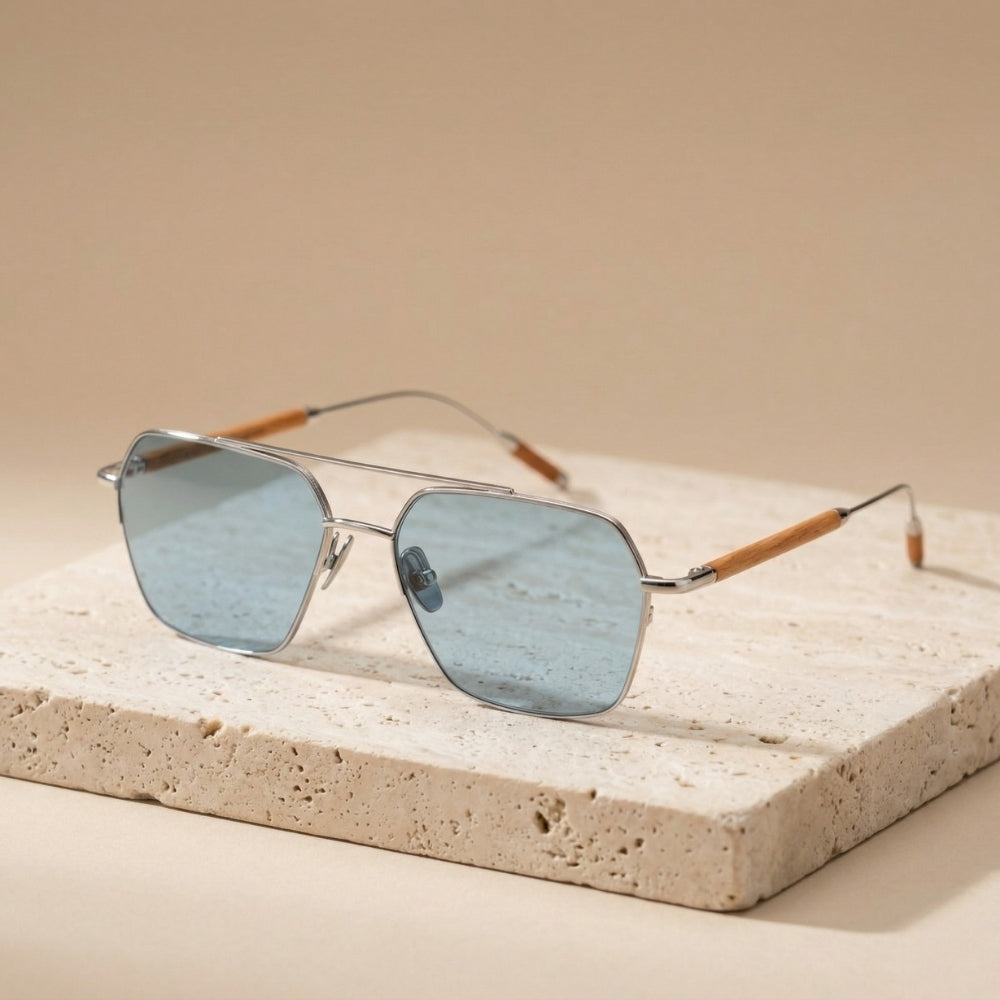 lunettes-soleil-bleu-hexagonales