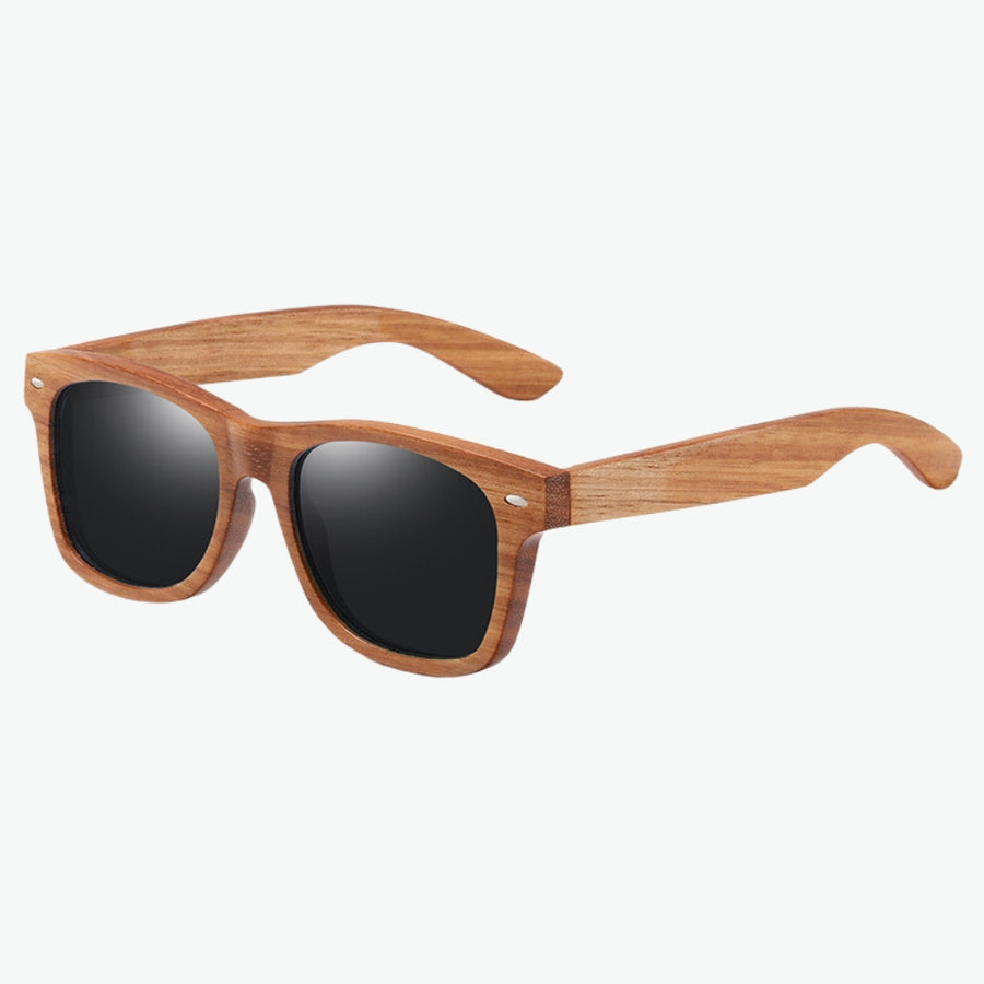 lunettes de soleil bois noir foncé