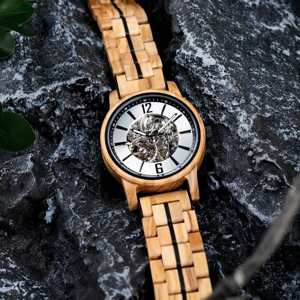 montre-automatique-beige-bois-homme