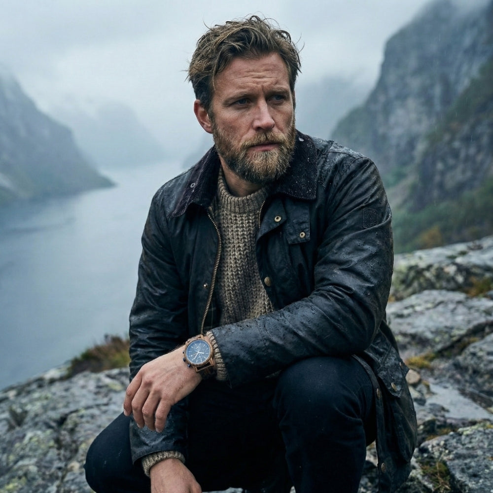 montre-bracelet-bois-cadran-bleu