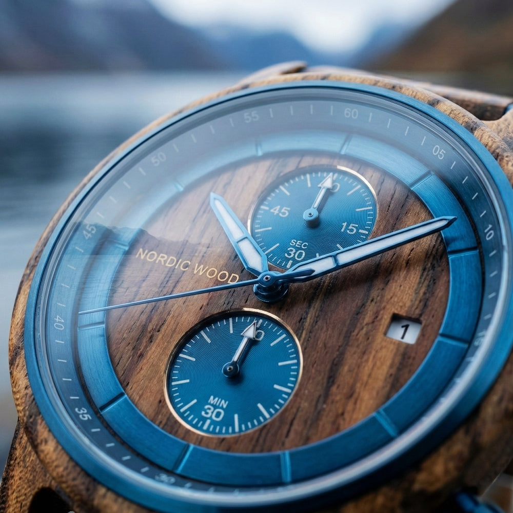 montre-en-bois-chronographes-bleu