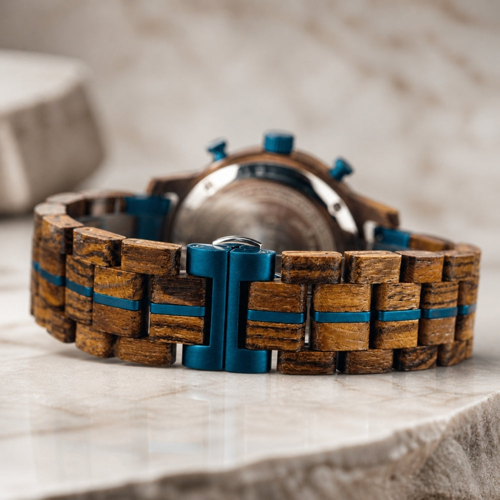 montre-homme-bracelet-bois-boucle