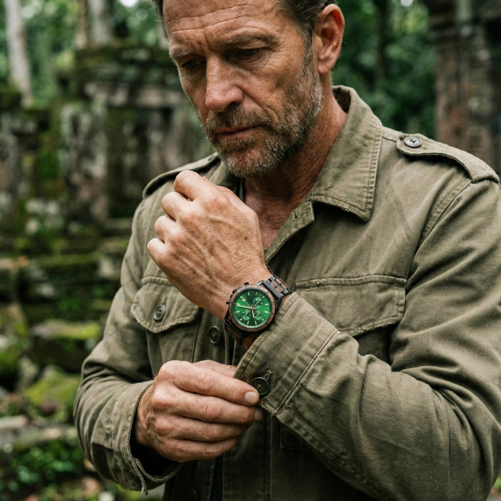 montre-nordic-wood-emerald-jungle