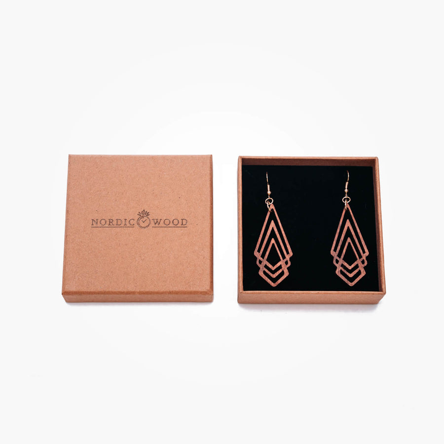 Boucles D'oreilles en Bois - Bohemian