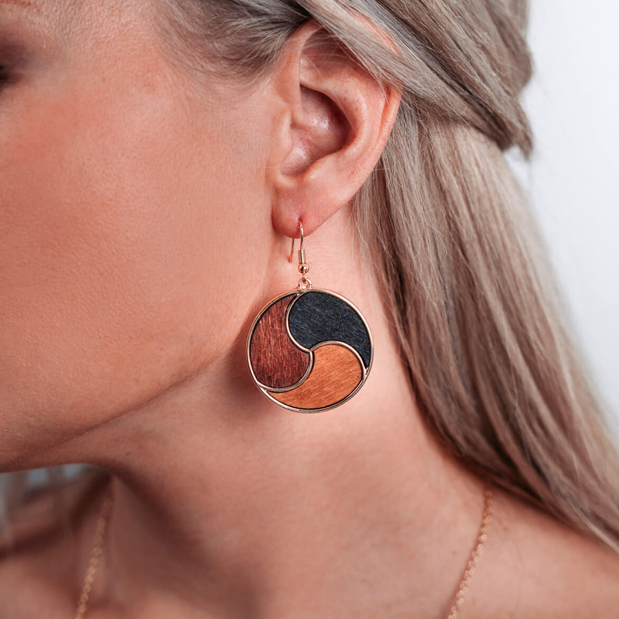 Boucles D'oreilles en Bois - Infinity