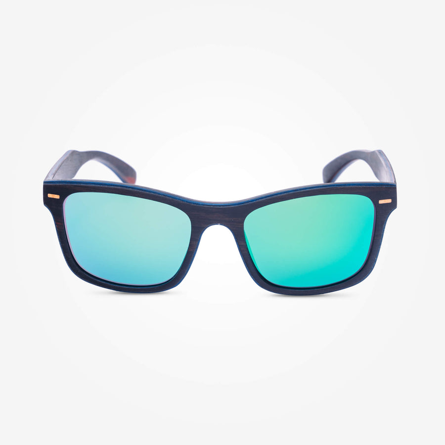 Lunettes de Soleil en Bois - Clubmaster Green