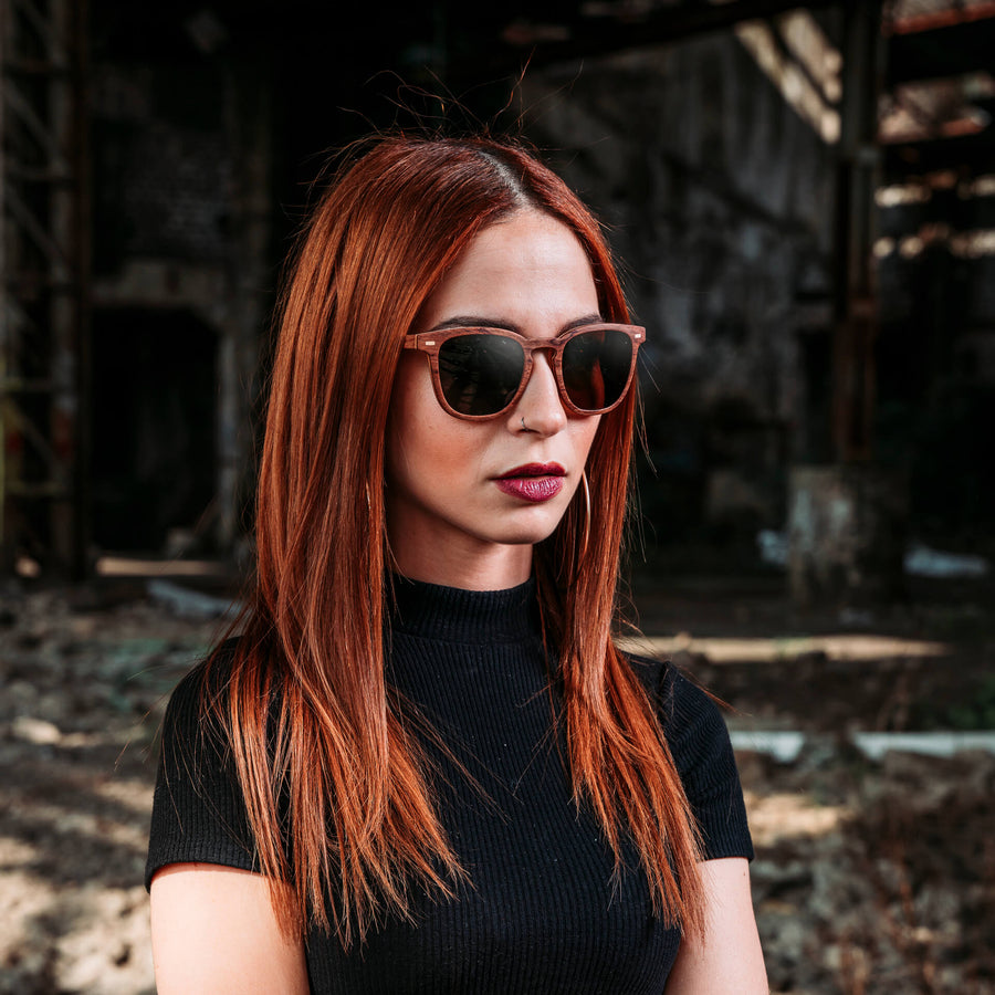 Lunettes de Soleil en Bois - Clubmaster Coffee