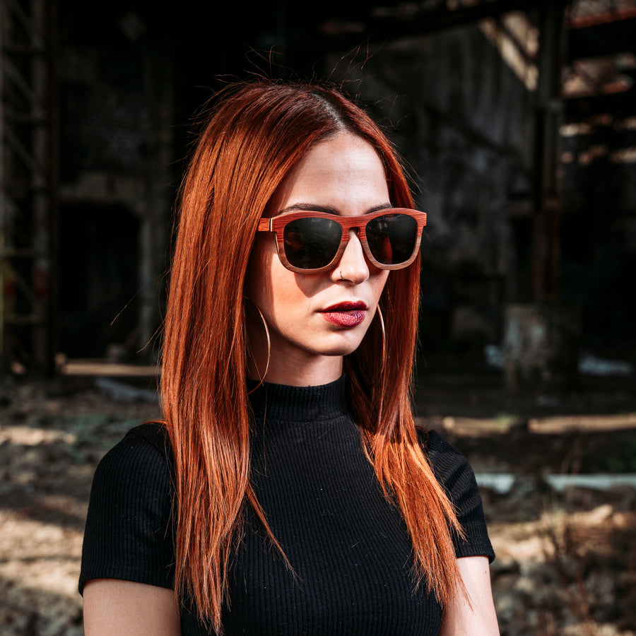 Lunettes de Soleil en Bois - Wayfarer Coffee