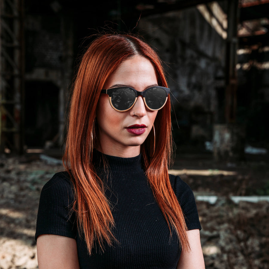 Lunettes de Soleil en Bois - Sunrise Silver