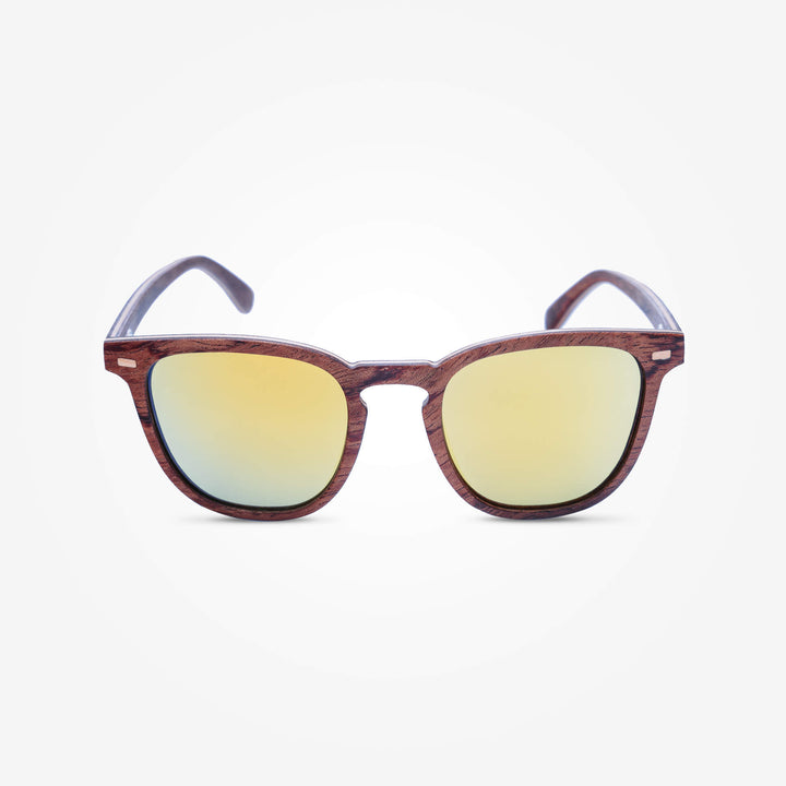 Lunettes de Soleil en Bois - Clubmaster Gold