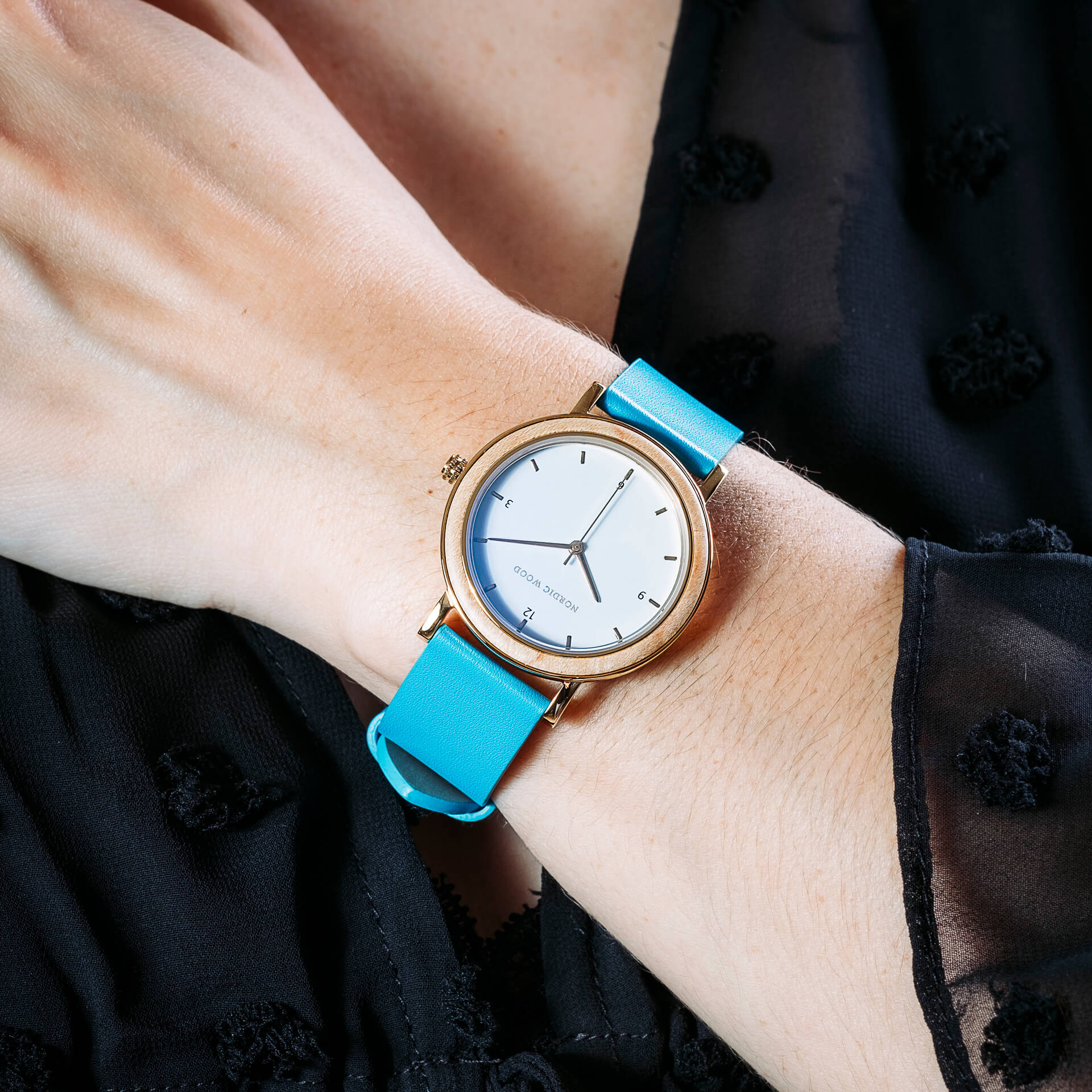 Montre en Bois Femme - Pure Blue