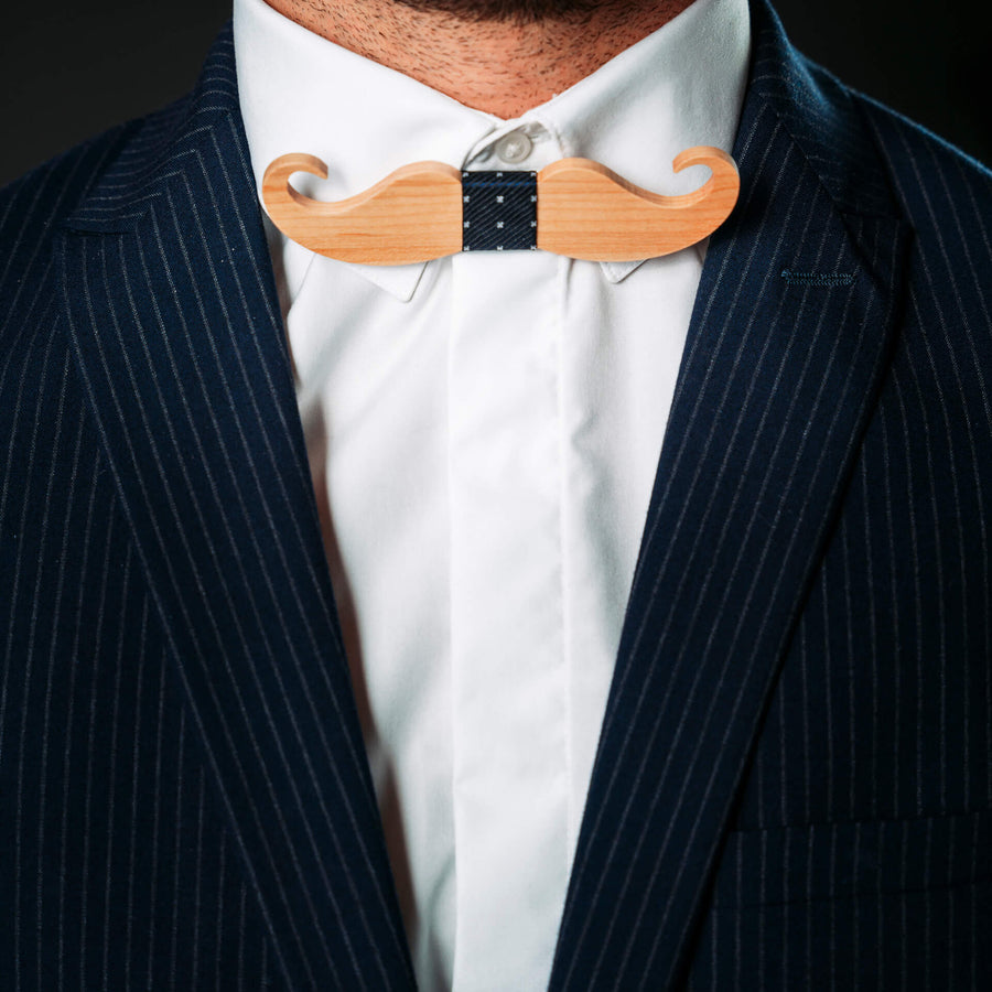Noeud Papillon en Bois - Oranger Noir