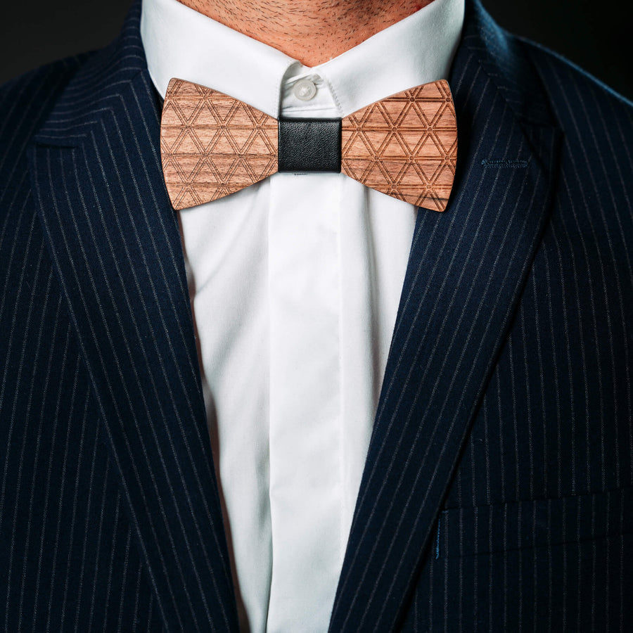 Noeud Papillon en Bois - Figuier Noir