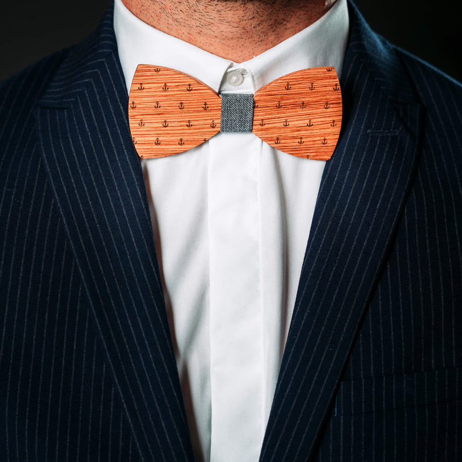 Noeud Papillon en Bois - Peuplier Gris