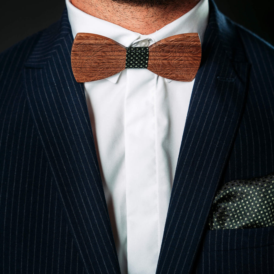 Noeud Papillon en Bois - Gainier Vert