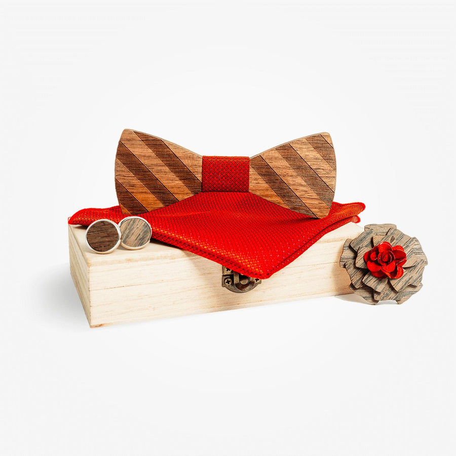 Coffret Noeud Papillon - Cerisier Rouge
