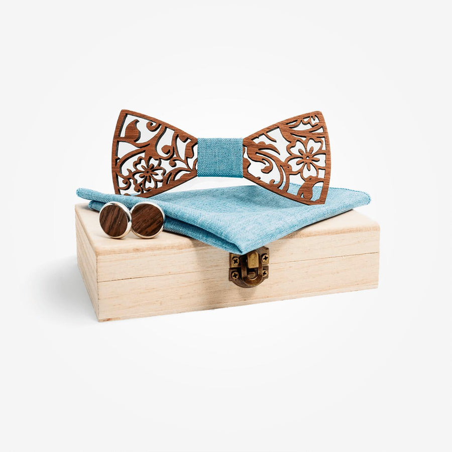 Coffret Noeud Papillon - Caraganier Bleu