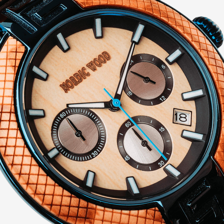 Montre en Bois Homme - Blue O.A.K