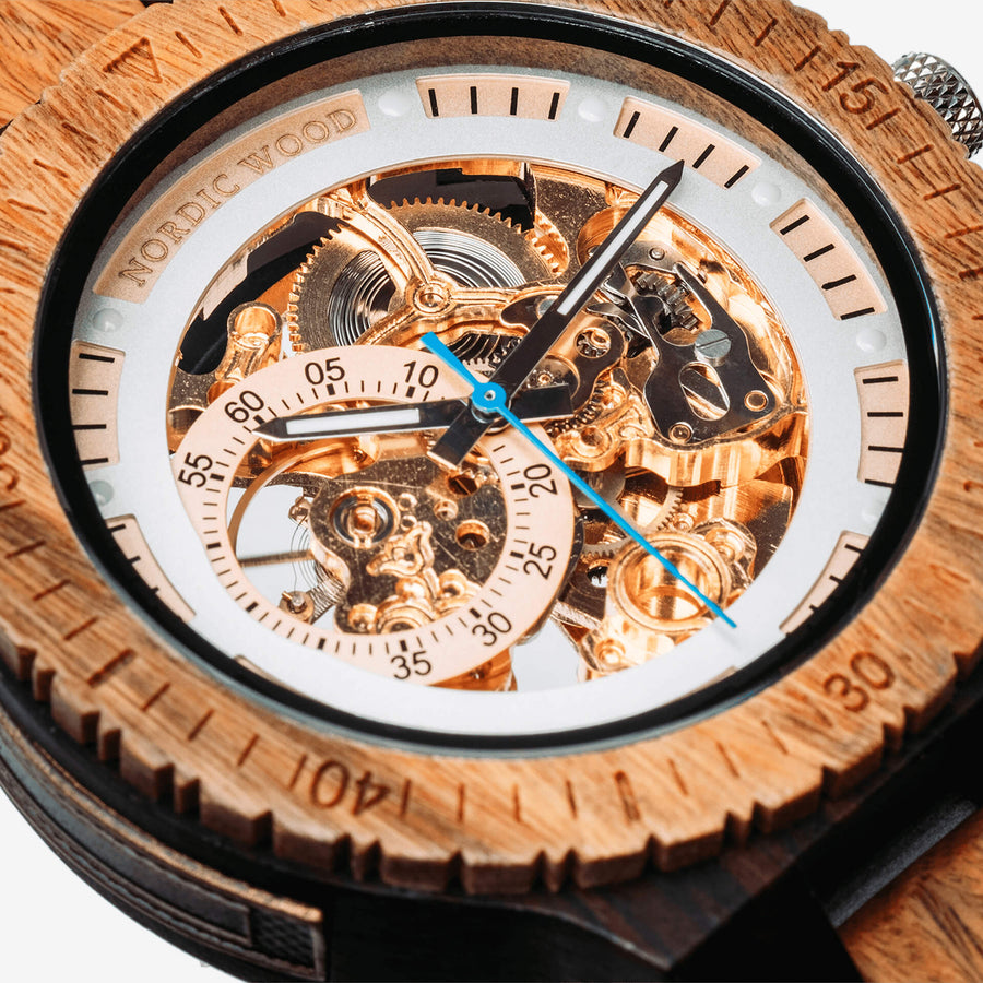 Montre en Bois Automatique - Light Maple