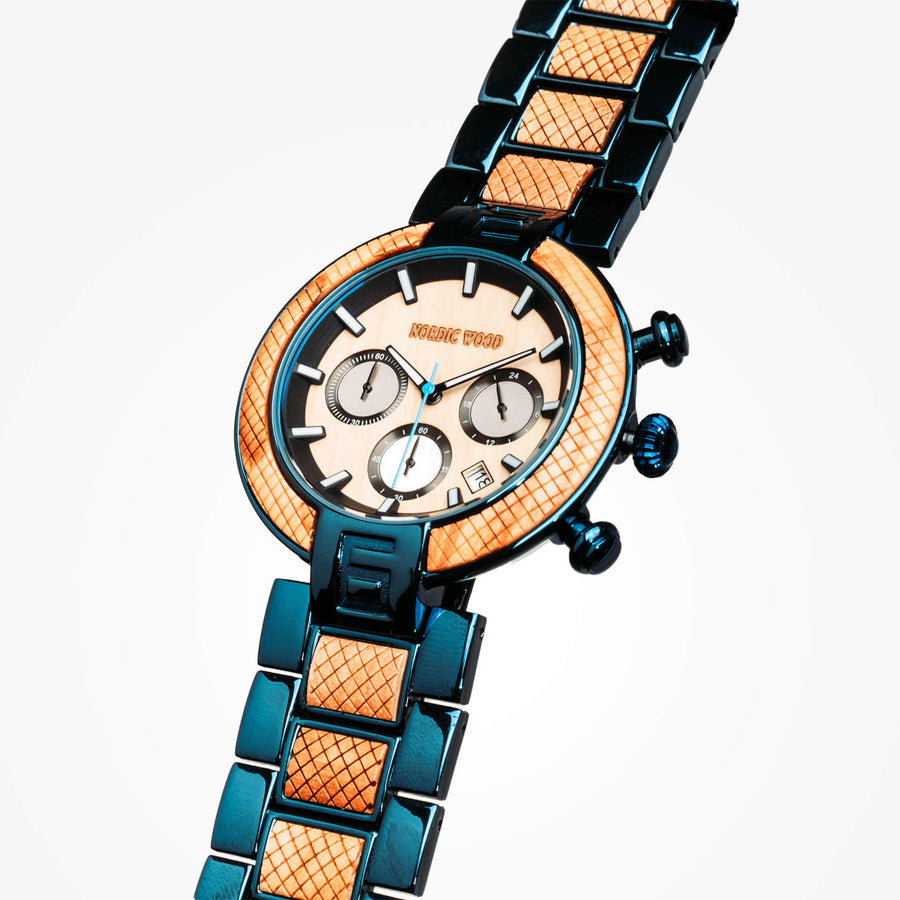 Montre en Bois Homme - Blue O.A.K