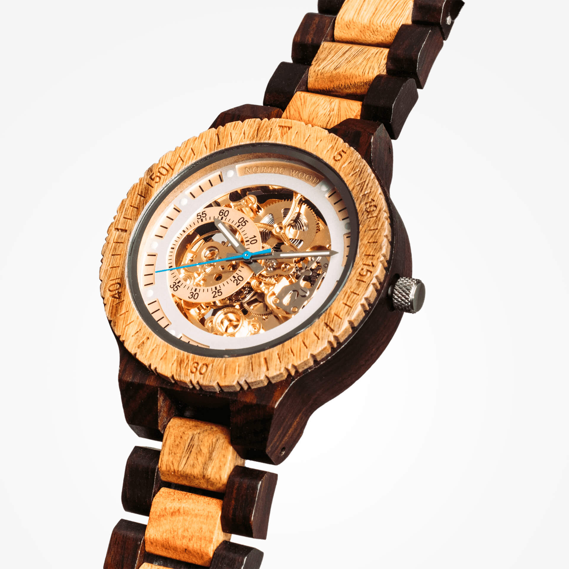 Montre en Bois Automatique Beige Nordic Wood - Main Image