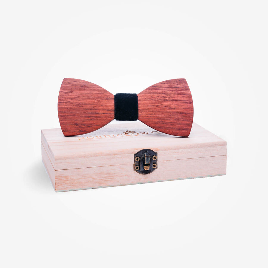 Noeud Papillon en Bois - Orme Noir